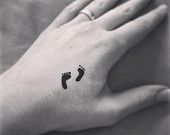Temporary Tattoo | little feet pair | Tattoo Art | Ring Tattoo | Finger Tattoo |...