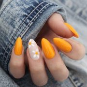 summer nails; nails verano; nail colors; beach color nails; bright nail art idea...