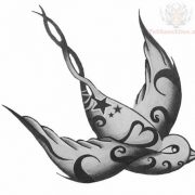 Sparrow+Tattoo+Outline | Swallow Pair Tattoo On Back Shoulder...
