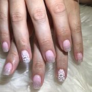 Ombré dipping powder dress up with snowflakes! Nails ready for holiday!! ...